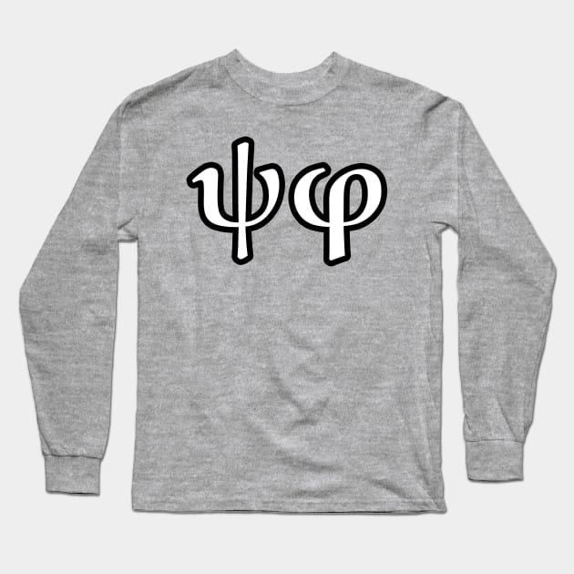 Classic Psy phi Fraternity Long Sleeve T-Shirt by Blind Man Studio